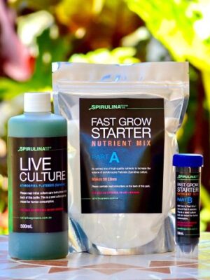 500ml Live Spirulina Culture & Fast Grow Starter Nutrient Pack