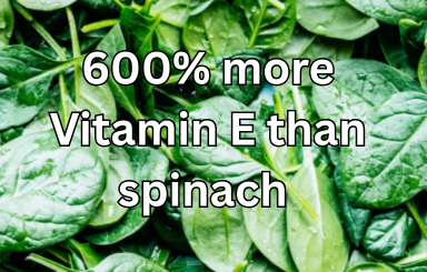 600% more Vitamin E than spinach
