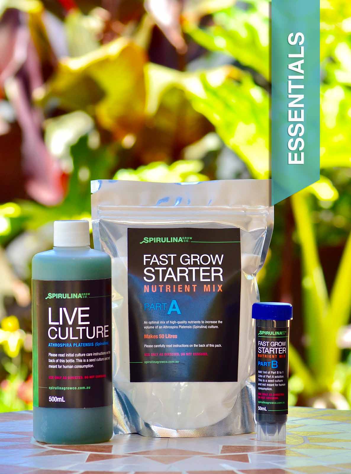 Spirulina Live Culture 500ml fast grow nutrient pack Australia