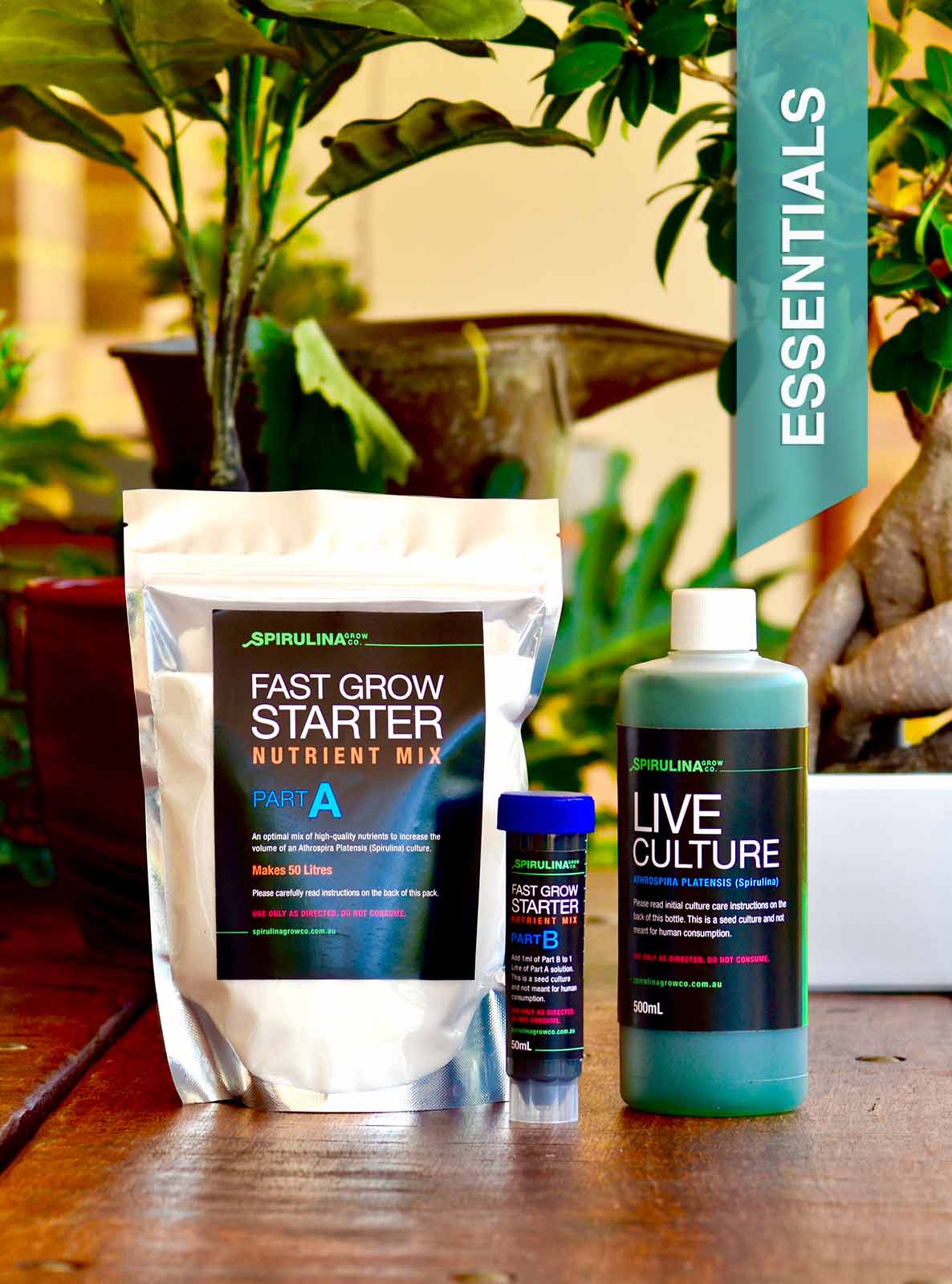 500ml Spirulina Live Culture and fast grow starter pack Australia