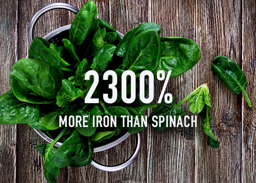 Spirulina vs spinach